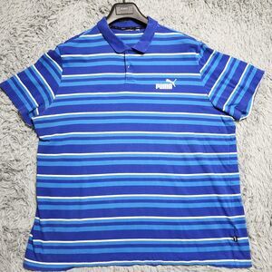 PUMA‎ Golf Polo Shirt Mens XL XLarge Short Sleeve Collared Cotton Blue Tennis